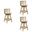 Harper 26 Inch Counter Height Swivel Barstool Set of 3 In Ivory and Amber Glow