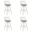 Harper 26 Inch Counter Height Swivel Barstool Set of 4 In Fog and Matte White