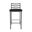 Harper 30 Inch Bar Height Stool In Firestone Grey and Licorice Black