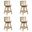 Harper 30 Inch Bar Height Swivel Barstool Set of 4 In Ivory and Amber Glow