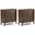 Harper 31 Inch Storage Cabinet Set of 2 In Walnut Brown
