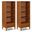 Harper 4 Shelf Bookcase Set of 2 In Teak Brown