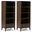 Harper 4 Shelf Bookcase Set of 2 In Walnut Brown
