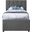 Harper Linen Textured Fabric Twin Trundle Bed In Grey