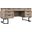 Harper Point 66 Inch Executive Desk In Light Brown
