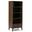 Harper Solid Hardwood Bookcase with Storage In Walnut Brown
