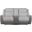 Harriette Double Reclining Loveseat with Center Console In Gray