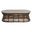 Harris Coffee Table In Raffia and Travertine