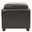 Harrison Brown and Black Single Tray Ottoman
