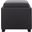 Harrison Grey and Black Single Tray Ottoman