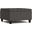 Harrison Polyester Small Square Coffee Table Storage Ottoman In Ebony Tweed