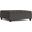 Harrison Polyester Tweed Large Square Coffee Table Storage Ottoman In Ebony