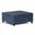 Harrison Vegan Faux Leather Coffee Table Storage Ottoman In Denim Blue