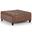 Harrison Vegan Faux Leather Coffee Table Storage Ottoman In Distressed Umber Brown