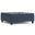 Harrison Vegan Faux Leather Large Square Coffee Table Storage Ottoman In Denim Blue