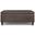 Harrison Vegan Faux Leather Large Square Coffee Table Storage Ottoman In Distressed Brown
