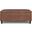 Harrison Vegan Faux Leather Large Square Coffee Table Storage Ottoman In Distressed Saddle Brown