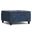 Harrison Vegan Faux Leather Small Square Coffee Table Storage Ottoman In Denim Blue