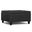 Harrison Vegan Faux Leather Small Square Coffee Table Storage Ottoman In Distressed Black