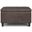 Harrison Vegan Faux Leather Small Square Coffee Table Storage Ottoman In Distressed Brown