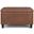 Harrison Vegan Faux Leather Small Square Coffee Table Storage Ottoman In Distressed Saddle Brown