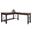 Hartford Wood Open Return L-Desk In Two Toned Black