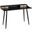 Harvey Contemporary Desk In Steel And Natural Wood With Black Accents
