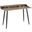 Harvey Contemporary Desk In Black Steel And Natural And Black Wood With Nickel Accents