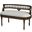 Hathaway 37 Inch Upholstered Bench In Medium Brown