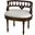 Hathaway Antique Cherry Upholstered Vanity Seat
