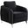 Hathaway Black Velvet Modern Chic Accent Armchair