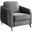 Hathaway Gray Velvet Modern Chic Accent Armchair