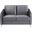 Hathaway Gray Velvet Modern Chic Loveseat Couch