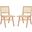 Hattie French Cane Dining Chair Set of 2 In Natural