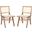 Hattie French Cane Dining Chair Set of 2 In Walnut