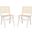 Hattie French Cane Dining Chair Set of 2 In White And Natural