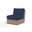 Havana Armless Club in Spectrum Indigo