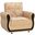Havana Upholstered Convertible Armchair with Storage In Beige