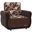 Havana Upholstered Convertible Armchair with Storage In Brown