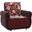 Havana Upholstered Convertible Armchair with Storage In Burgundy