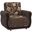 Havana Upholstered Convertible Armchair with Storage In Gray