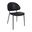 Haven Vegan Leather Metal Side Chair Set of 4 In Black
