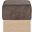 Havre Velour Fur Fabric Ottoman and Stool In Brown and Natural