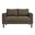 Hawken Boucle Fabric Loveseat In Antique Espresso