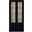 Hawthorne 4-Shelf Glass Door Cabinet with Drawers In Black and Distressed Pine
