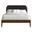 Hawthorne Queen Platform Bed with Upholstered Headboard In Walnut and Charcoal