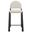 Hayley Upholstered Fabric Counter Stool In Black and Cream