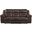 Hazen Double Reclining Sofa In Dark Brown