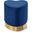 Heart Velvet Ottoman/Stool In Navy