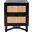 Hedwig 2 Drawer Nightstand in Black and Natural